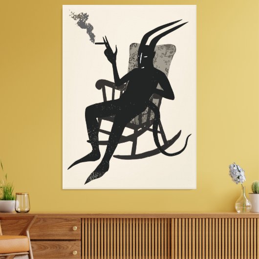 The Devil's Break - Dark Spaß Wall Art Leinwanddruck (Insitu (Wohnzimmer))