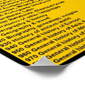 The Dewey Decimal System by 10s mit Header, Yello Poster (Ecke)