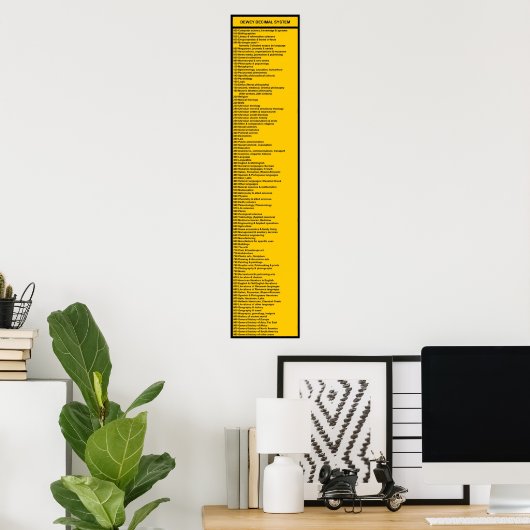 The Dewey Decimal System by 10s mit Header, Yello Poster (Heimbüro)
