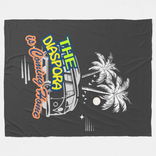 The Diaspora is Coming Home } Fleece Blanket (Vorderseite (Horizontal))