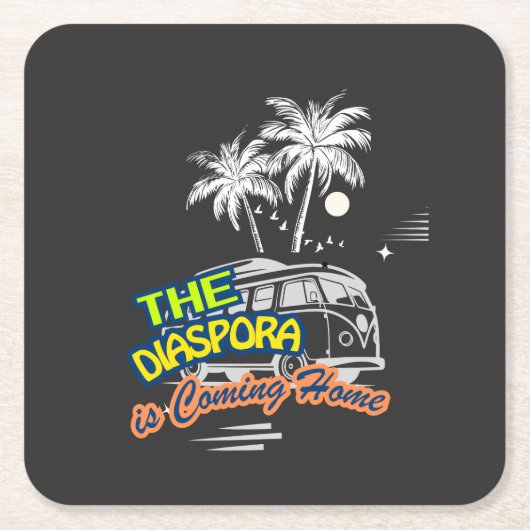 The Diaspora is Coming Home | Rechteckiger Pappuntersetzer (Vorderseite)