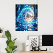 The Digital Maelstrom: Gateway to Cyber Infinity Poster (Heimbüro)