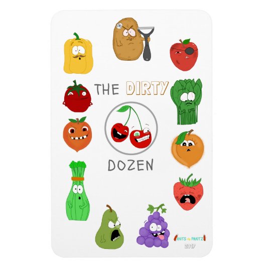 The Dirty Dozen Illustriert List - 2017 Edition Magnet (Vertikal)