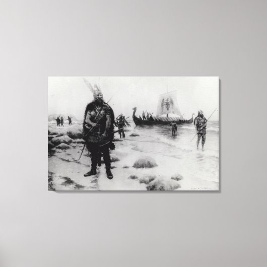 The Discovery America von Leif Eriksson Leinwanddruck (Vorderseite)