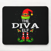 The Diva Elf Christmas Family Matching Pajama  Mousepad (Vorne)