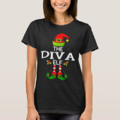 The Diva Elf Christmas Family Matching Pajama  T-Shirt (Vorderseite)