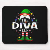 The Diva Elf Christmas Family Pajama Party  Mousepad (Vorne)