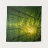 The Divine Light Path: Cathedral of the Emerald Fo Wandteppich (Vorderseite (Horizontal))