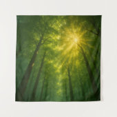 The Divine Light Path: Cathedral of the Emerald Fo Wandteppich (Vorderseite)