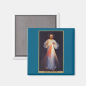 The Divine Mercy Shirt Premium  Magnet (Vorderseite/Rückseite)