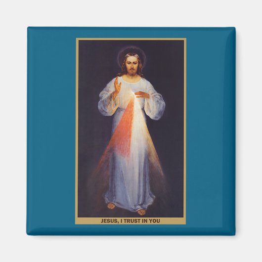 The Divine Mercy Shirt Premium  Magnet (Vorne)