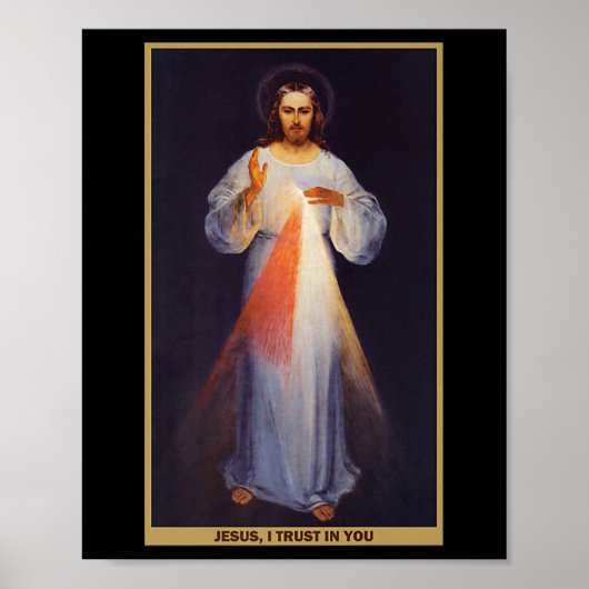 The Divine Mercy Shirt Premium  Poster (Vorne)