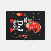 The Dj Gnome Matching Family Christmas Gnome Pajam Fleecedecke (Vorderseite (Horizontal))