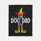 The Dog Dad Elf Christmas Matching Pajamas Men Wom Fleecedecke (Vorderseite)