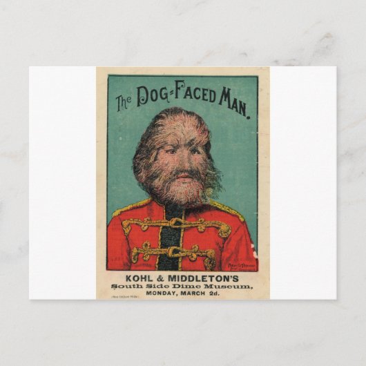 The Dog Faced Man Postkarte (Vorderseite)