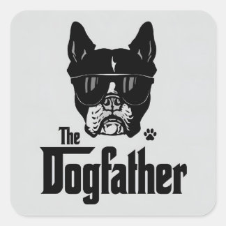 The Dog Father and Dog Dad Quadratischer Aufkleber