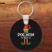 The Dog Mom Elf Christmas Family Matching Pajama M Schlüsselanhänger (Vorderseite)