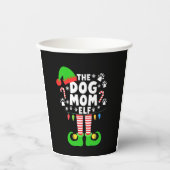 The Dog Mom Elf Xmas Funny Dogs lover Christmas Do Pappbecher (Vorderseite)