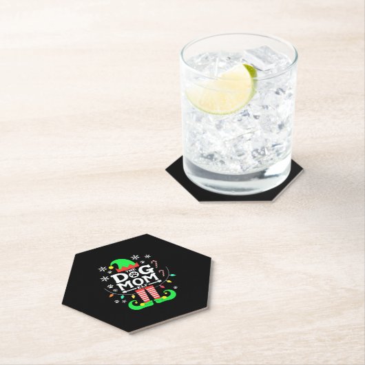 The Dog Mom Elf Xmas Funny Dogs lover Christmas Do Untersetzer (Vor Ort)