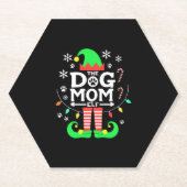 The Dog Mom Elf Xmas Funny Dogs lover Christmas Do Untersetzer (Vorderseite)