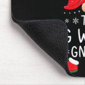 The Dog Walking Gnome Xmas Family Matching Funny C Mousepad (Ecke)