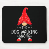 The Dog Walking Gnome Xmas Family Matching Funny C Mousepad (Vorne)