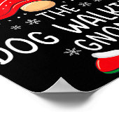 The Dog Walking Gnome Xmas Family Matching Funny C Poster (Ecke)