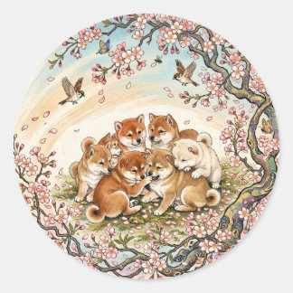 the dogs runder aufkleber