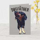 'The Dogvater' Howling Dex Vatertag Card Karte (Gelbe Blume)