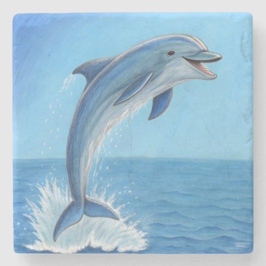 The Dolphin’s Silent Dance Steinuntersetzer (Vorderseite)