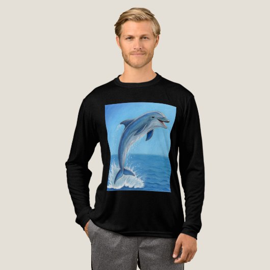 The Dolphin’s Silent Dance Tri-Blend Shirt (Volle Vorderseite)