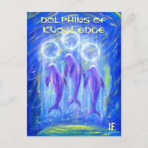 The Dolphins of Knowledge by Mike Winterbauer Postkarte