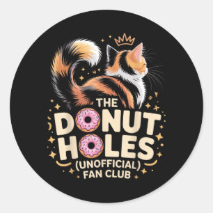 The Donut Holes Fan Club Lustiges Katzen-Meme-Donu Runder Aufkleber