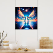 The Double Angels on 24x24 Wall Poster (Küche)