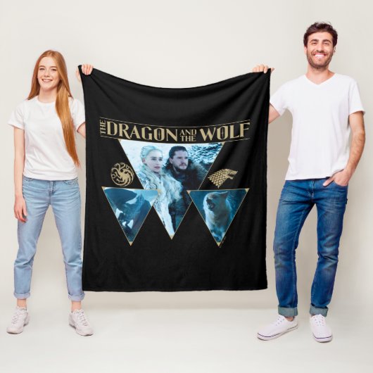 The Dragon and The Wolf Daenerys & Jon Graphic Fleecedecke (Beispiel)