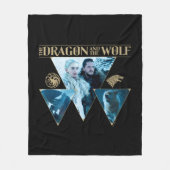 The Dragon and The Wolf Daenerys & Jon Graphic Fleecedecke (Vorderseite)
