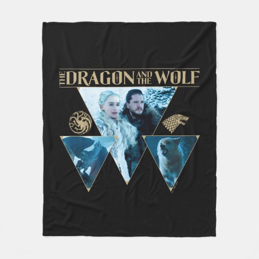 The Dragon and The Wolf Daenerys & Jon Graphic Fleecedecke (Vorderseite)