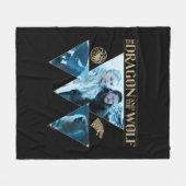 The Dragon and The Wolf Daenerys & Jon Graphic Fleecedecke (Vorderseite (Horizontal))