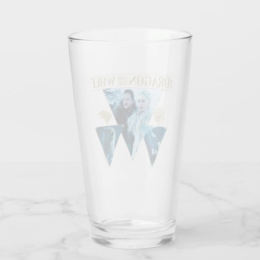 The Dragon and The Wolf Daenerys & Jon Graphic Glas (Rückseite)