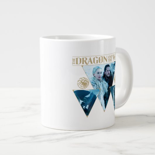 The Dragon and The Wolf Daenerys & Jon Graphic Jumbo-Tasse (Vorderseite Rechts)