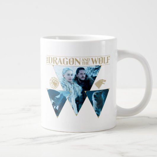 The Dragon and The Wolf Daenerys & Jon Graphic Jumbo-Tasse (Rechts)