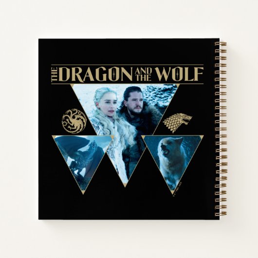 The Dragon and The Wolf Daenerys & Jon Graphic Notizblock (Rückseite)