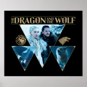 The Dragon and The Wolf Daenerys & Jon Graphic Poster (Vorne)