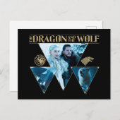 The Dragon and The Wolf Daenerys & Jon Graphic Postkarte (Vorne/Hinten)