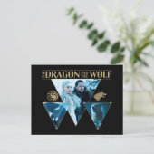 The Dragon and The Wolf Daenerys & Jon Graphic Postkarte (Stehend Vorderseite)