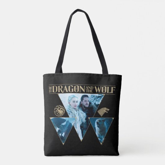 The Dragon and The Wolf Daenerys & Jon Graphic Tasche (Rückseite)