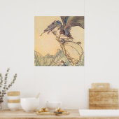 "The Dragon Caught the Queen" von Arthur Rackham Poster (Küche)