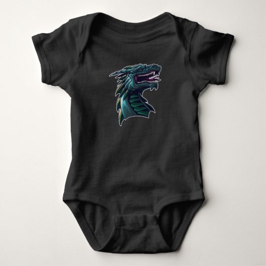 The Dragon Head Baby Strampler (Vorderseite)