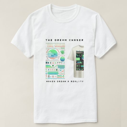 "The Dream Chaser" Lebhaftes abstraktes Design T-Shirt (Design vorne)