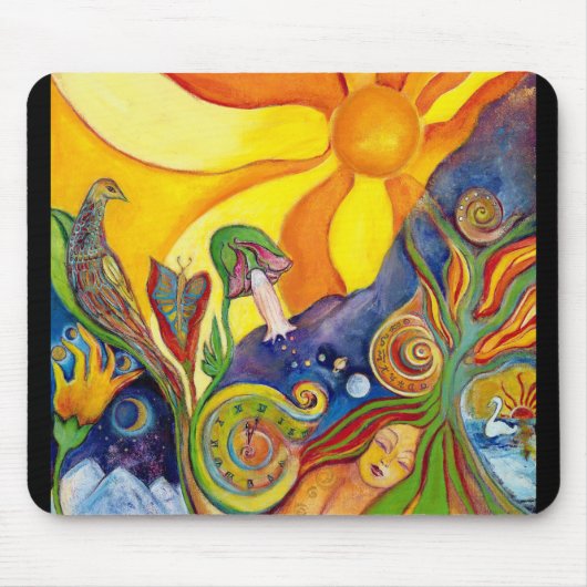 The Dream Fantasy Art Modern Psychedelic Surreal Mousepad (Vorne)